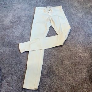 Cream skinny jeans